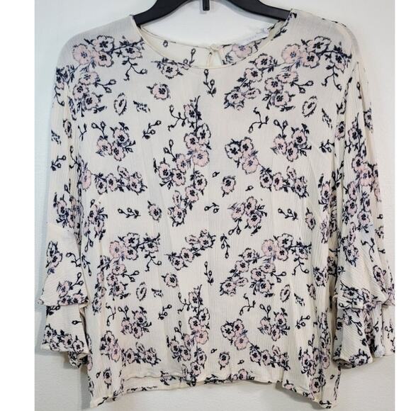 Anthropologie Lush Shirt Womens Large Cottagecore Whimsical Fairycore Flowy Boho - Picture 1 of 8